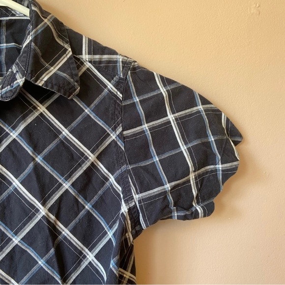 next Boys Navy Blue Short Sleeve Button Up Shirt - Picture 4 of 7